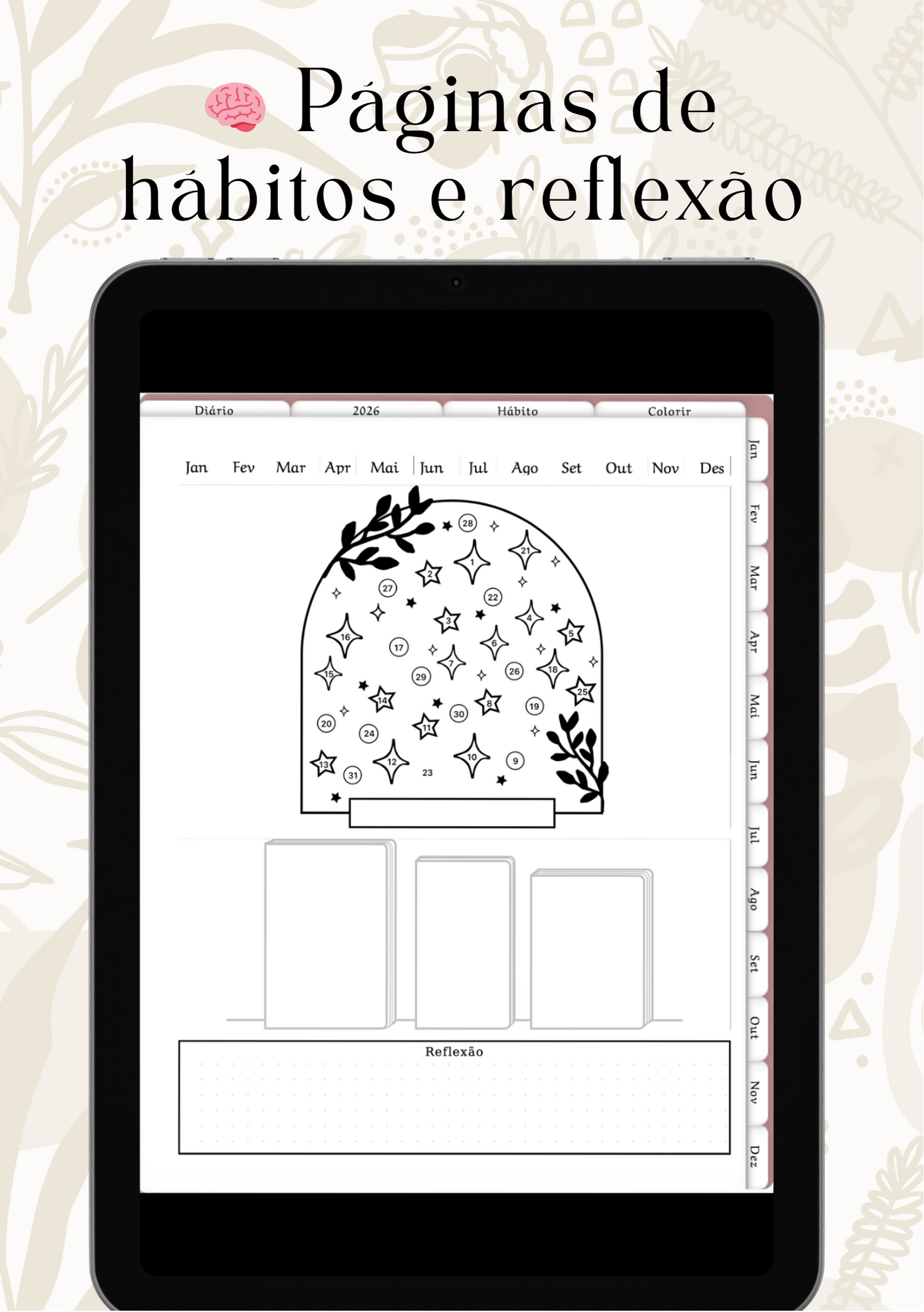 ✨ Diário Digital 2026 – Planeje, Reflita e Relaxe ✨