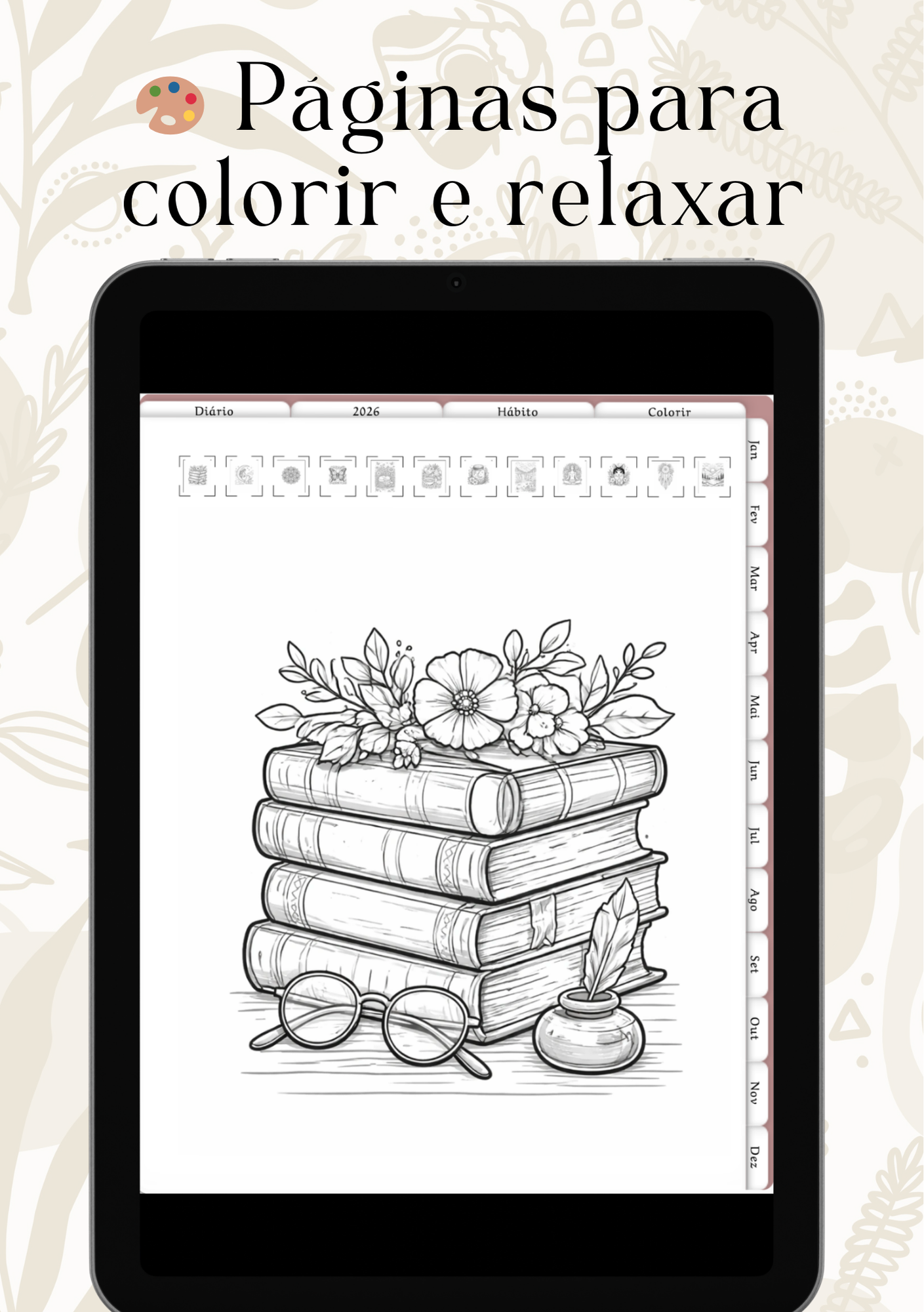✨ Diário Digital 2026 – Planeje, Reflita e Relaxe ✨