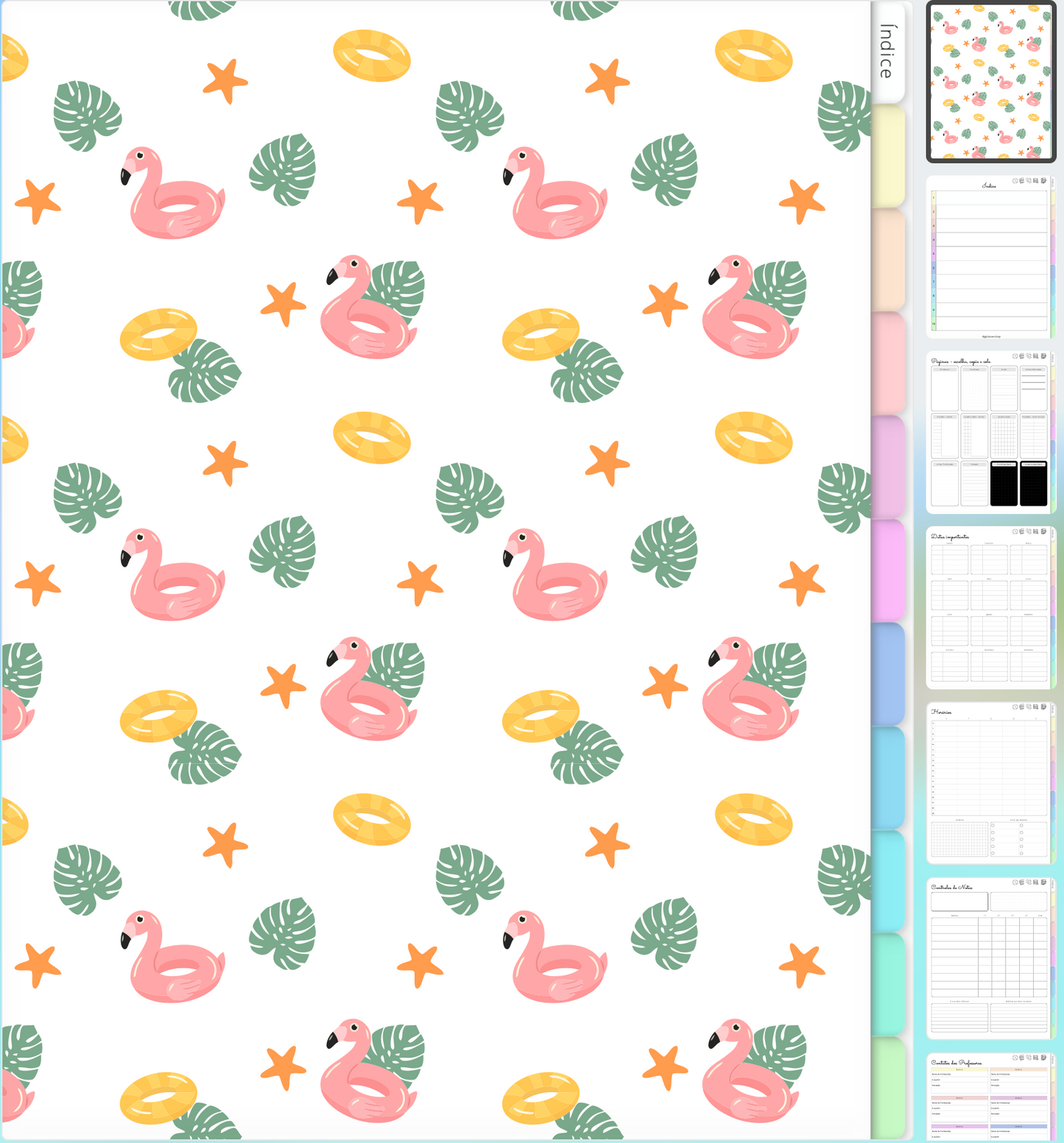 📒 Caderno Digital Escolar com 10 Matérias em português