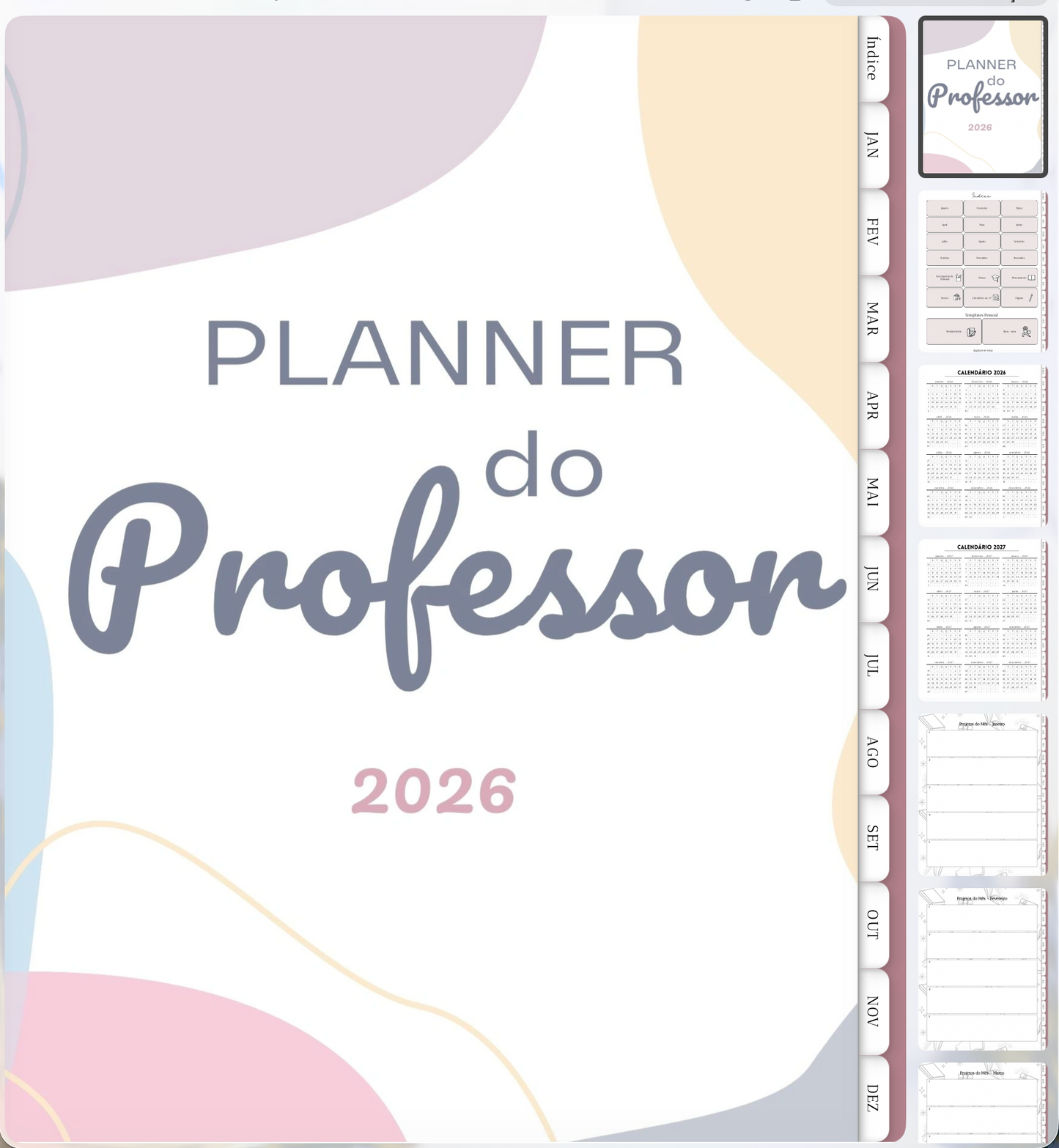 Planner Digital para Professores 2026