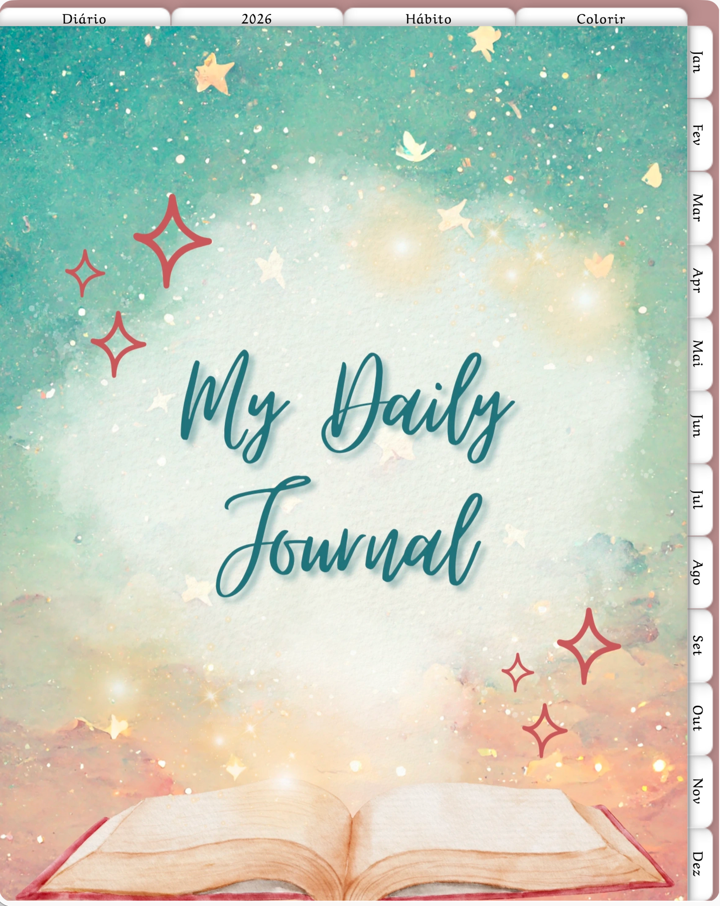 ✨ Diário Digital 2026 – Planeje, Reflita e Relaxe ✨