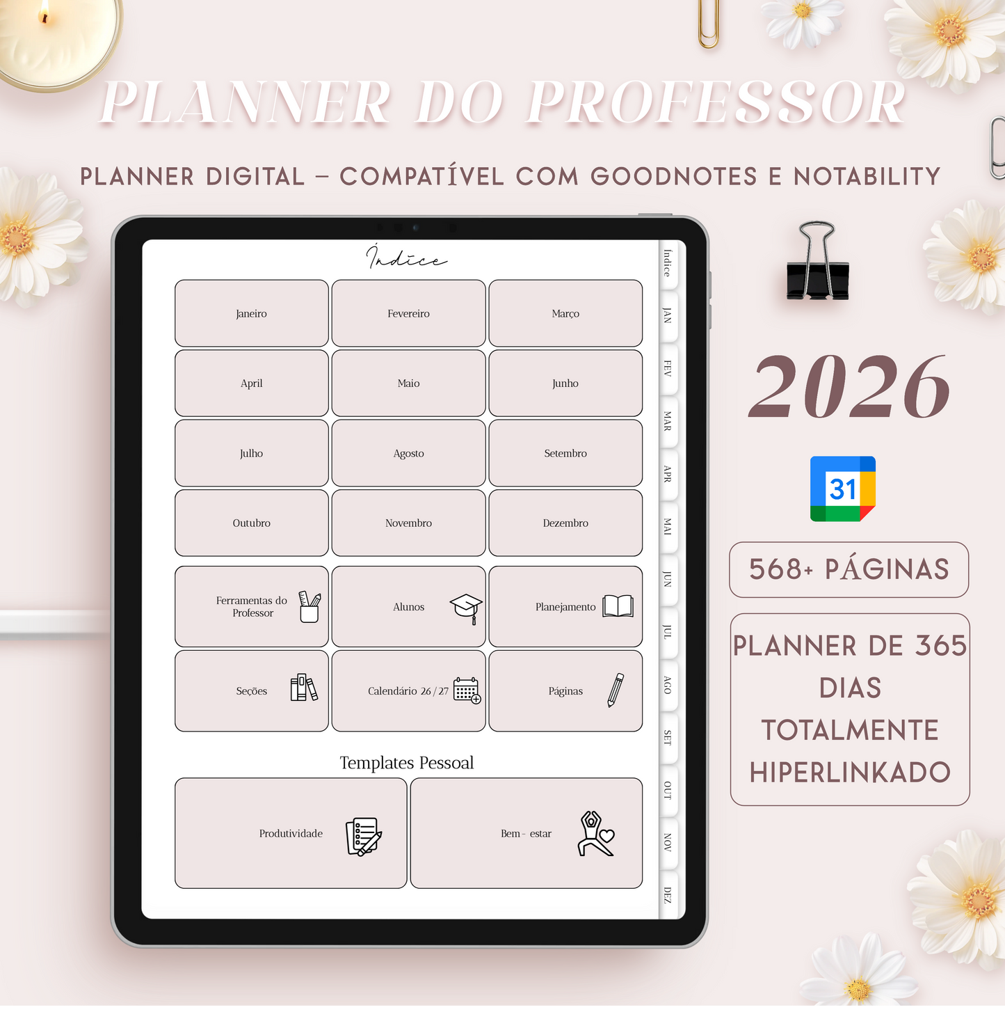 Planner Digital para Professores 2026