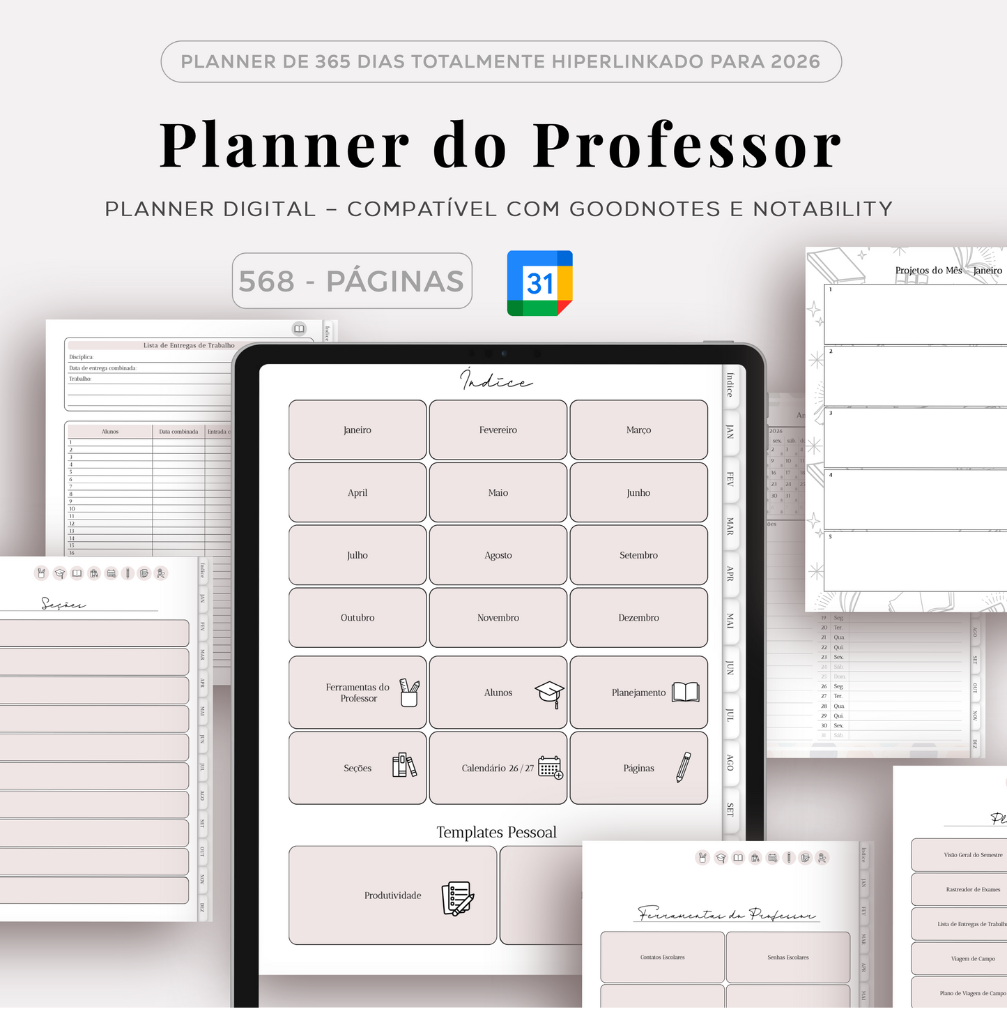 Planner Digital para Professores 2026